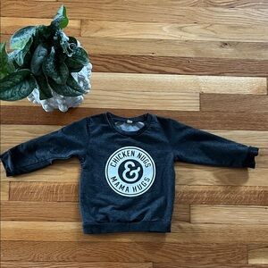 Gray Kids Sweatshirt - Chicken Nugs & Mama Hugs, 2T